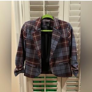 Last one S/M❗️Aqua Plaid Blazer - Red Pink Blue Purple